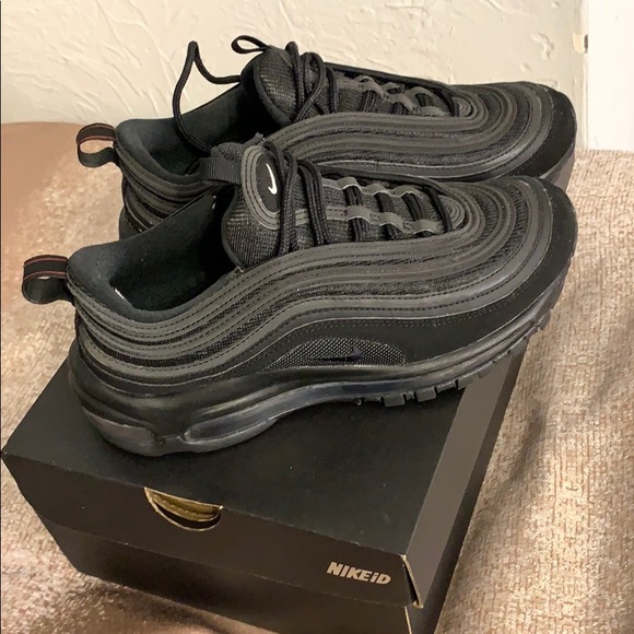 Women Nike Air Max 97 —- All Black NikeID Women Nike Air Max 97 —- All Black NikeID